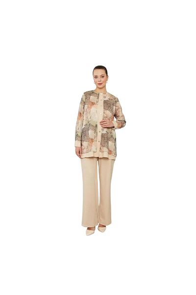 Levidor Ethnic Pattern Chiffon Tunic Set