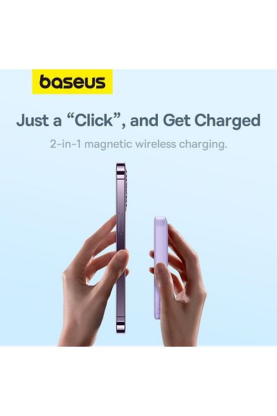 Baseus 6000mAh Magnetic Magsafe Power Bank Wireless Portable Charger PD20W With USB C Cable for ios&indroid
