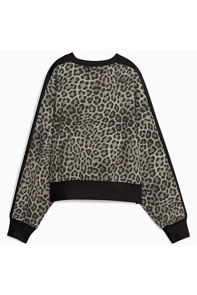 Puma Γυναικείο μαύρο φούτερ T7 Leopard (632136-01)