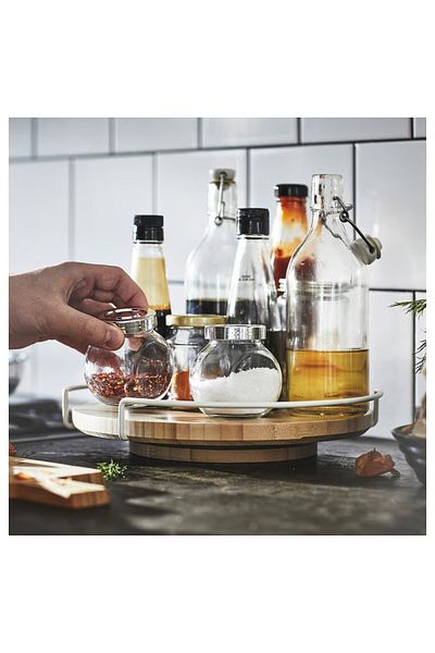 IKEA Lazy Susan, organizer bamboo, 28 cm