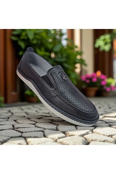 fikret bağcı Men's Genuine Leather Orthopedic Stylish and Comfortable Daily Shoes