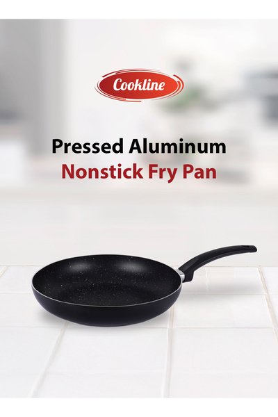 cookline Pressed Aluminum Nonstick Fry Pan with Induction Bottom, 26cm, Black...