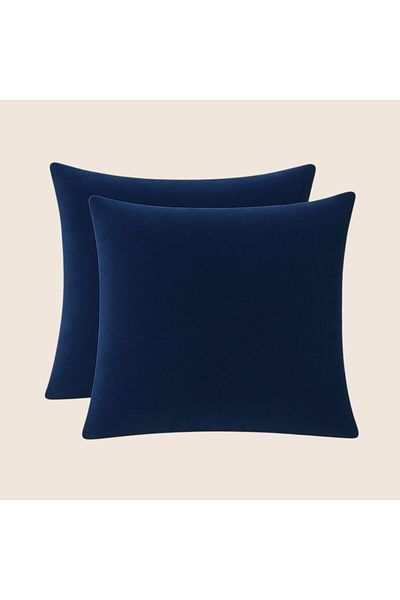 Harnicuta Set 2 Perne Decorative Din Catifea Albastru 70x70 Cm, Pdp0312_70x70