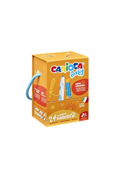 CARIOCA Jumbo Bebek Süper Yıkanabilir Keçeli Boya Kalemi 24'lü 46817