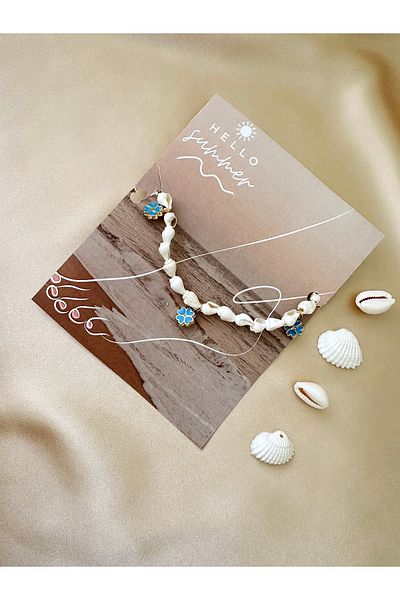 the canelif accessories Seashell Anklet - Summer Fashion Charm Detailed Handmade