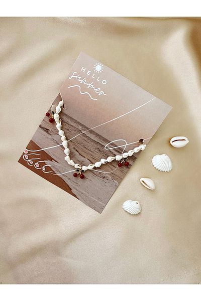 the canelif accessories Seashell Anklet Summer Fashion Charm Detailed Handmade