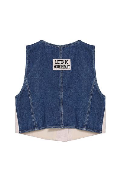 Quzu Match Detailed Vest Natur