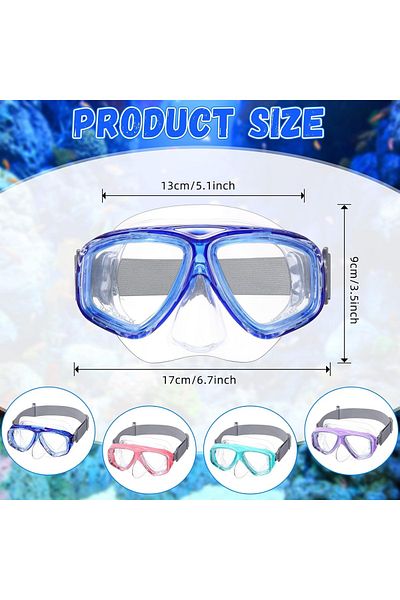 rexa Swim Goggles with Nose Cover Elastic Strap Diving Swim Mask