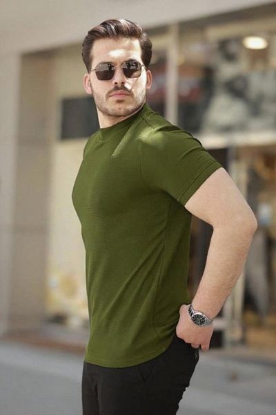 Viyamo Ανδρικό κοντομάνικο μπλουζάκι με λεπτή γραμμή