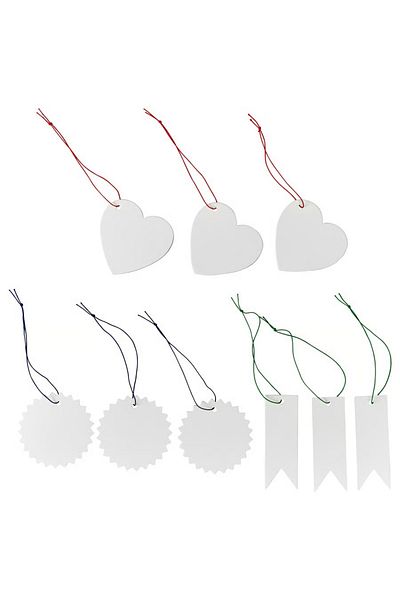 IKEA Label with string, set of 9, white