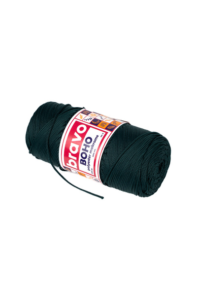 Bravo Νήματα μακραμέ από πολυεστέρα Boho 1, 5 mm 200 gr 300 μέτρα Νο: 3 (Κωδικός χρώματος: 180) Πράσινο Νεφτί