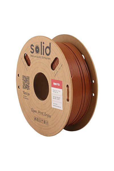 Solid Filament Solid Hyper PLA+ Kahverengi Filament 1.75mm - 1Kg Uyumlu