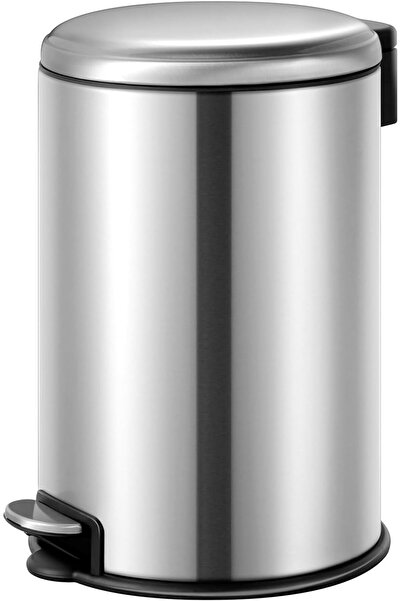 EKO 12L Pedal Bin Serene - Silver Soft-Close Lid | Fingerprint-Resistant Finish