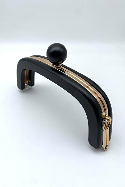 BD fold yarn Ahşap Burs 20cm Siyah Çanta Bursu