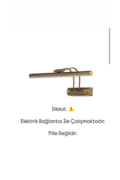 Muga Flüt Led Aplik 35 Cm Eskitme Kasa Günışığı Banyo,ayna,tablo Aydınlatma