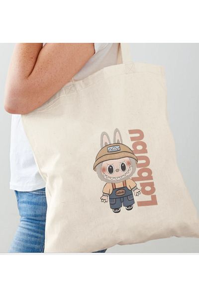 POPULUS Υφασμάτινη τσάντα Labubu Design