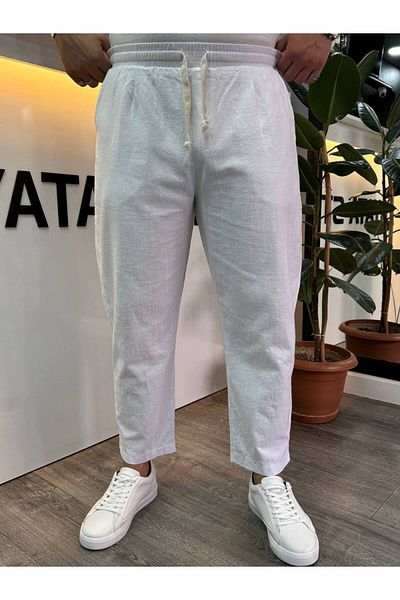 BYATA MENS STYLE Men's Boyfriend Linen Trousers