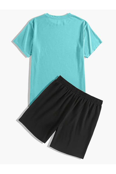 LUNAVISTA Two-Piece Set, Short-Sleeved T-Shirt and Short Shorts, Summer, Casual Youth Style