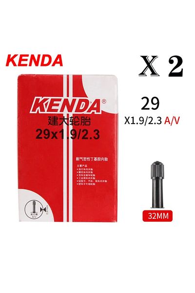 Kenda 29x1.90-2.30 AV 32L 2PCS KENDA Bicycle Inner Tube 20/26/27.5/29/700c/23C Schrader Presta Butyl Rubbe