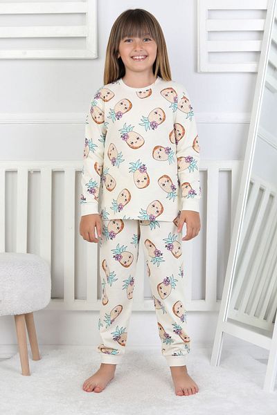 ZUZUNGA Cute Pineapple Patterned Girl's Pajama Set