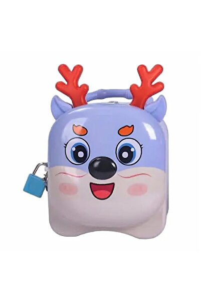 TAROS KIRTASİYE Neşeli Geyik Metal Anahtarlı Kumbara