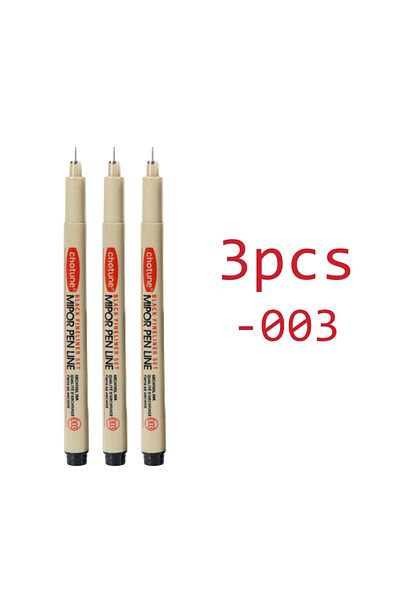 Choice 003-3pcs Art Manga Outlining Pen Pigment Liner Micron Pen Marker set Hook Line Needle Pen for Sketch
