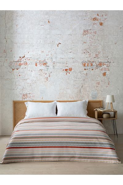 MYLASA HOME Quality Printed Double Pique Bedspread -Cotton,Summer Piques 200X240 cm