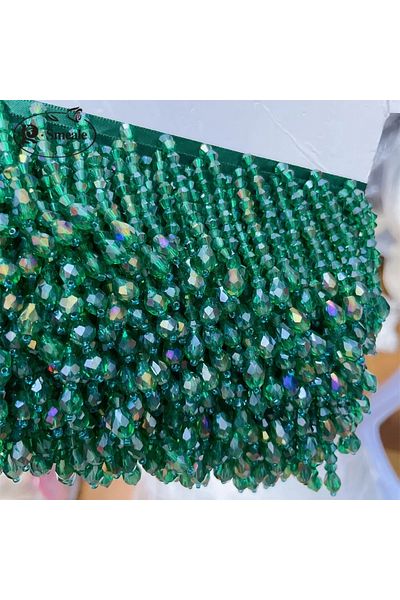Choice 45CM Length Green 32Color Tassels Beaded Lace Trim Garment DressTassel Lace Decoration Shoes Orname