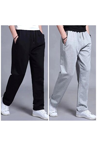 JustBS Pantaloni de trening pentru bărbați, 2 piese, de vară, cu picior drept