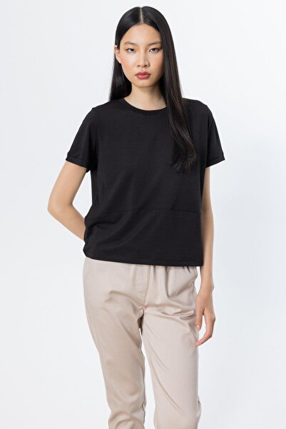 ON Fashion Bluz Stitching Detail Zero Collar