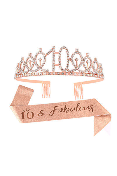 Choice تاج ووشاح عيد الميلاد العاشر للنساء والفتيات في أعياد الميلاد 13، 16، ...