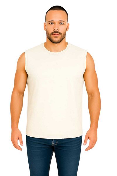sngl Men's Oversize Zero Sleeve T-Shirt S-M-L-Xl-2Xl