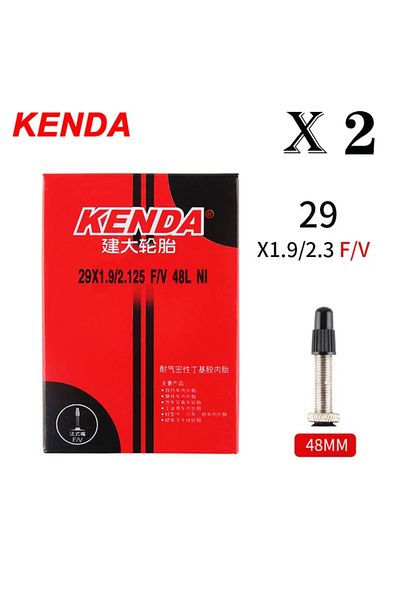 Kenda 29x1.90-2.30 FV 48L 2PCS KENDA Bicycle Inner Tube 20/26/27.5/29/700c/23C Schrader Presta Butyl Rubbe