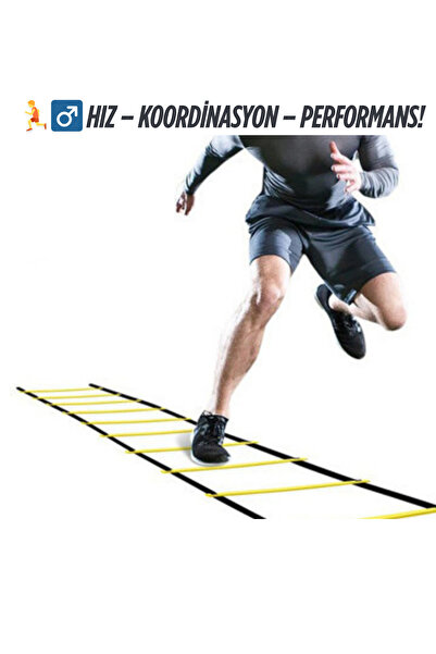 welcomein 4 Metre Antrenman Koşu Merdiveni Futbolcu Çabukluk Koordinasyon Hız Antreman Aracı