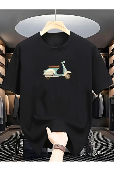 CLASİVA تي شيرت برقبة دائرية كبير الحجم مطبوع للجنسين