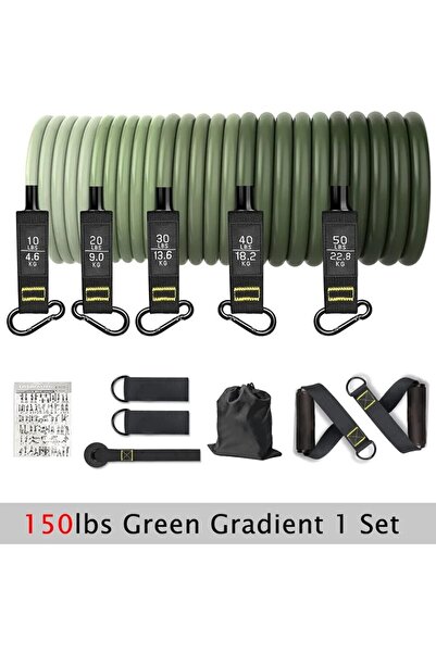 Choice مجموعة أشرطة مقاومة خضراء 150 رطلاً، حبل سحب متوتر للرجال والنساء، أشر...