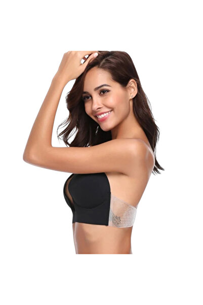 CALİA Women's Push up Invisible Self-Adhesive Ghost Bustier Bra