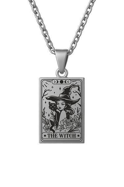 ArtinArt The Witch - Witch Tarot Card |   316L Steel Necklace