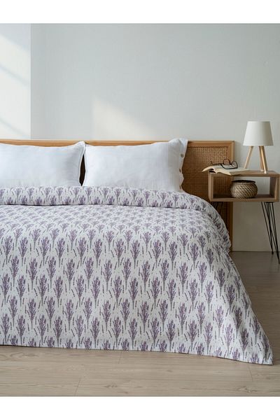 MYLASA HOME Quality Printed Single Pique Bedspread - Cotton, Single Pique 160X240 cm)