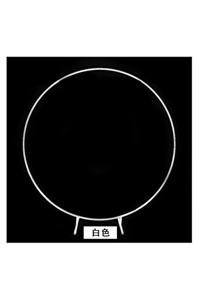 Choice 1 متر (39.3 بوصة) حامل بالونات دائري معدني أبيض لحفلات الزفاف وديكورات...