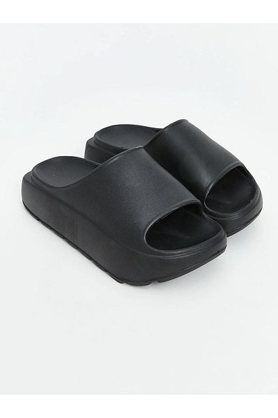 LC Waikiki Lcw Steps Black Thick Soled Women's Slippers