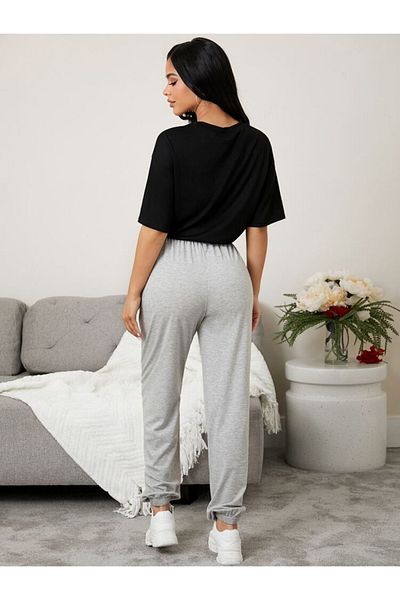 LUNAVISTA Women's Black "So Sleepy" Printed Pajama Set