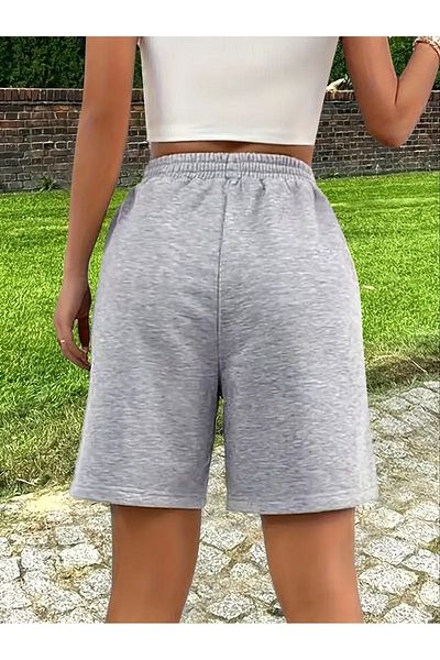 CANDERO Women's Gray Shorts Plus Size Oversized Sweatpants Sports Casual Wear Quality Stylish Appearance Yus