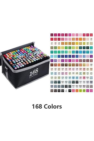 Choice 168 Colors 24-168 Colored Marker Pens Set Manga Brush Pen Drawing sketch Kawaii Art School Supplies