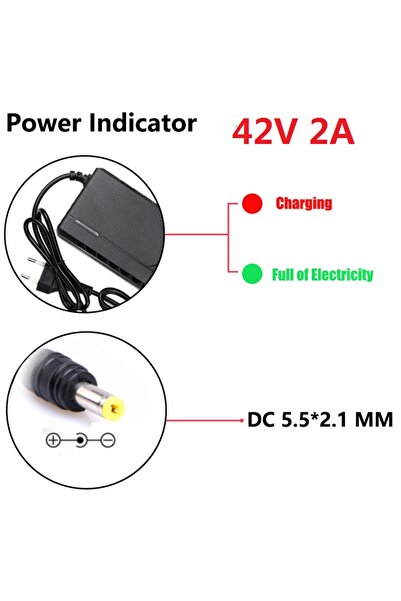 Choice 42V 2A DC 36V/48V/60V/72V 5A/2A Charger Li-ion Battery Electric Bike C...