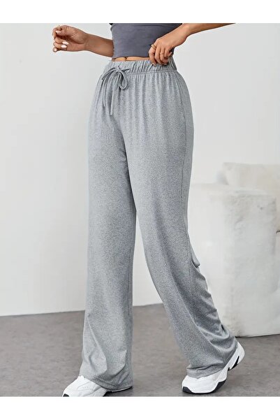 TONFİX LİFE GRİ Kadın Bol Paça Eşofman Altı Esnek Rahat Bol Kesim TONFİX