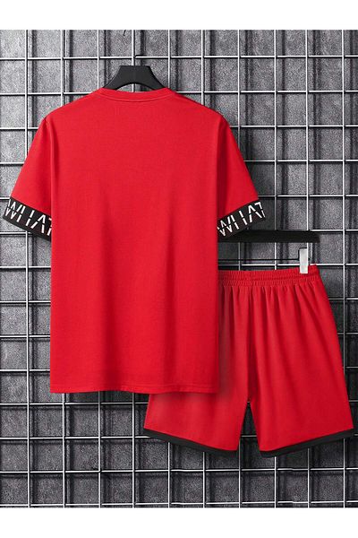LUNAVISTA 2-Piece Short-Sleeved Shirt and Shorts Set for Men, Simple Design for Everyday Wear