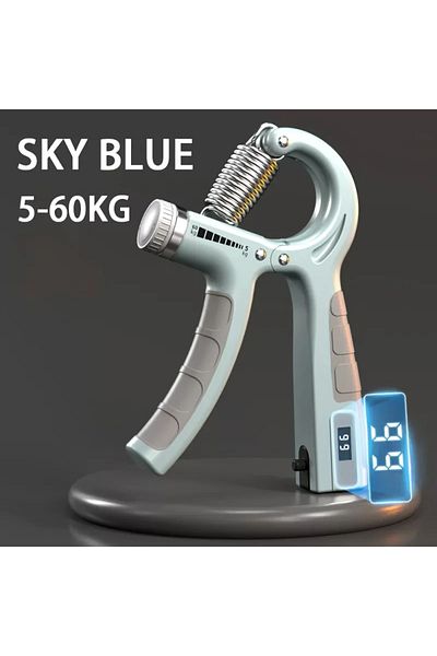 Choice Count-Blue 5-60kg Adjustable Hand Grip Strengthener Hand Grip Trainer With Counter Wrist Forearm And