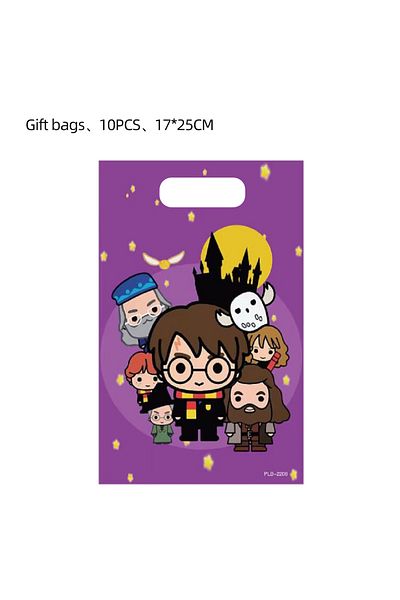 Miniso 50pcs 10pcs Gift Bag Academy Magic Harries Birthday Party Gift Bags Snack Bags Children's Tote Bags
