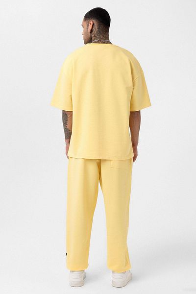 VAMOSCLO Basic Oversize Tracksuit Set with Elastic Legs Yellow